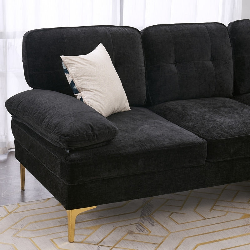 Canapé modulaire d'intérieur trois places, simple et élégant