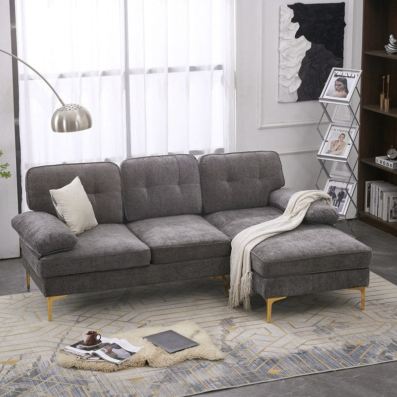 Canapé modulaire d'intérieur trois places, simple et élégant