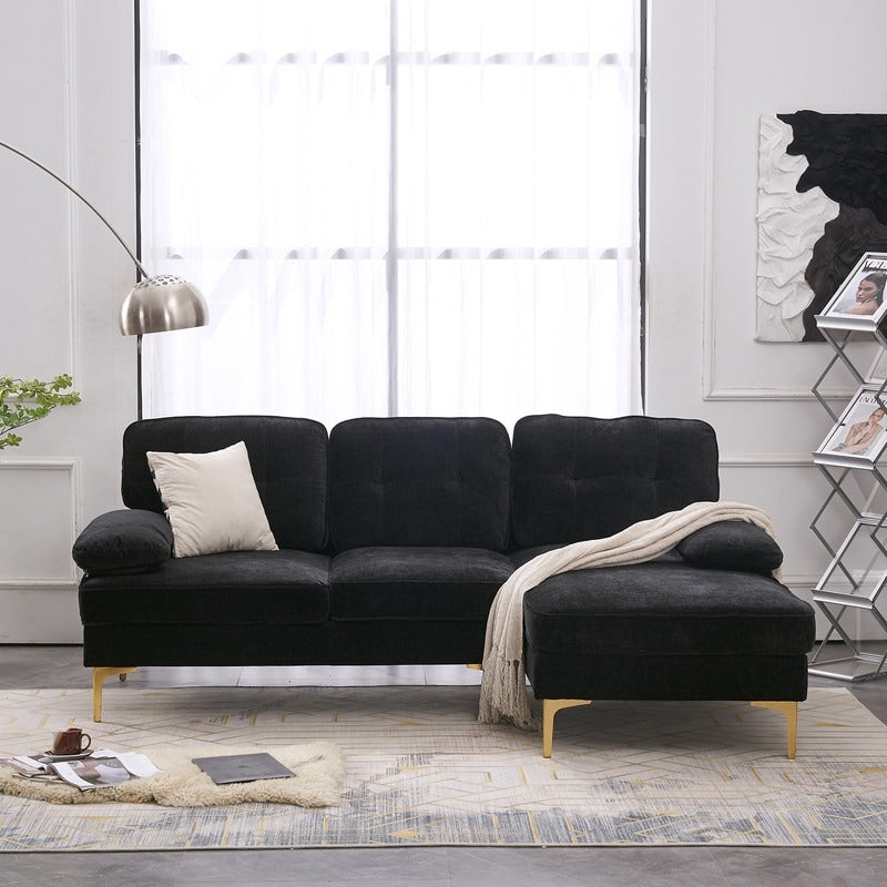 Canapé modulaire d'intérieur trois places, simple et élégant