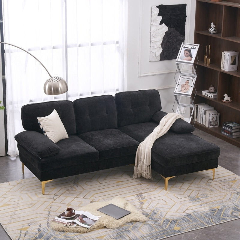 Canapé modulaire d'intérieur trois places, simple et élégant
