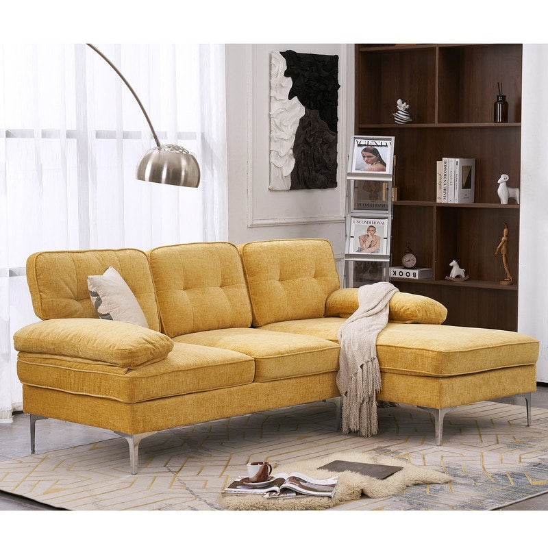 Canapé modulaire d'intérieur trois places, simple et élégant