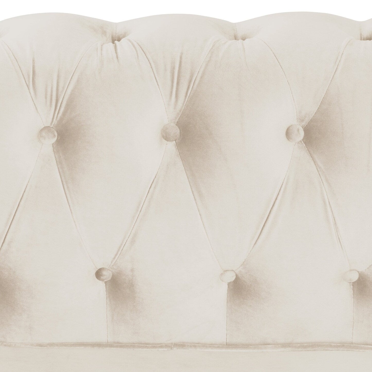 Canapé Chesterfield rembourré en velours Morden Fort avec tête de clou et pieds solides pour le salon