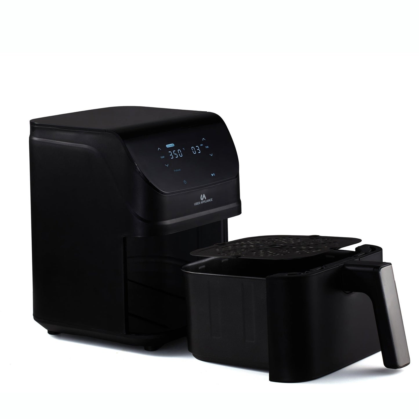 Uber Appliance Air fryer XL Deluxe - 5Qt Digital Display - Ceramic Non stick Non Toxic - 5 Quart