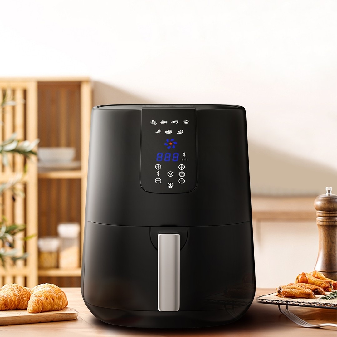 Uber Appliance Air fryer XL Deluxe - 5Qt Digital Display - Ceramic Non stick Non Toxic - 5 Quart