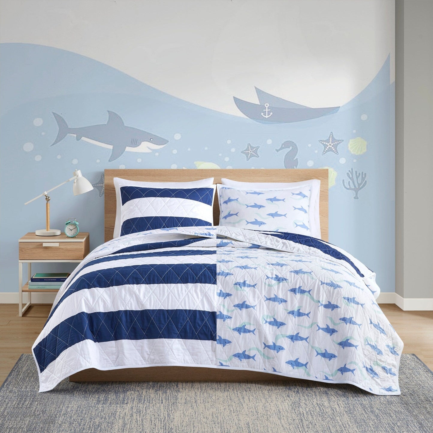 Urban Habitat Kids Dakota Cotton Cabana Stripe Reversible Quilt Set