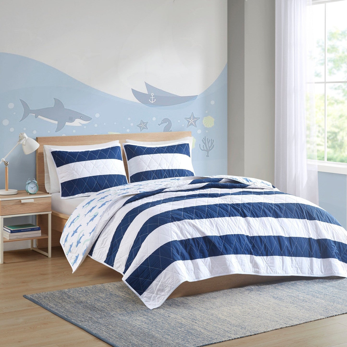 Urban Habitat Kids Dakota Cotton Cabana Stripe Reversible Quilt Set