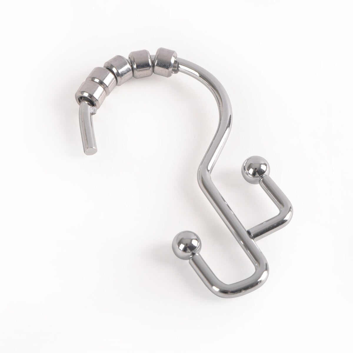 Utopia Alley Shower Hooks - Double Shower Curtain Rings for Bathroom - Rust Resistant Shower Curtain Hooks - Set of 12, Chrome