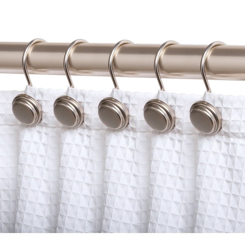 Utopia Alley Rust Resistant Metal Shower Curtain Rings for Bathroom, Set of 12
