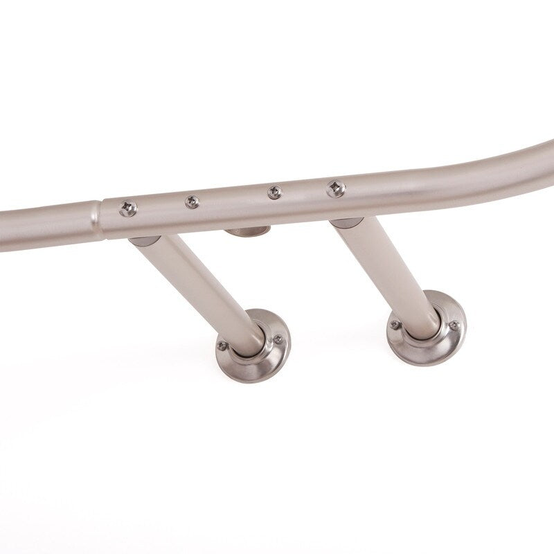 Utopia Alley Rustproof Aluminum Hoop Shower Rod With Ceiling Support for Clawfoot Tub, 46 * 22 in