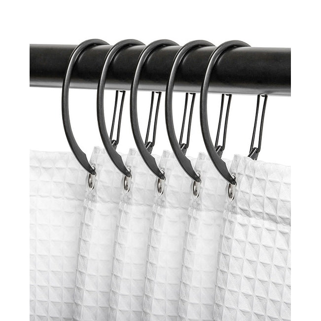 Utopia Alley Rustproof Zinc Shower Curtain Rings for Bathroom, Set of 12