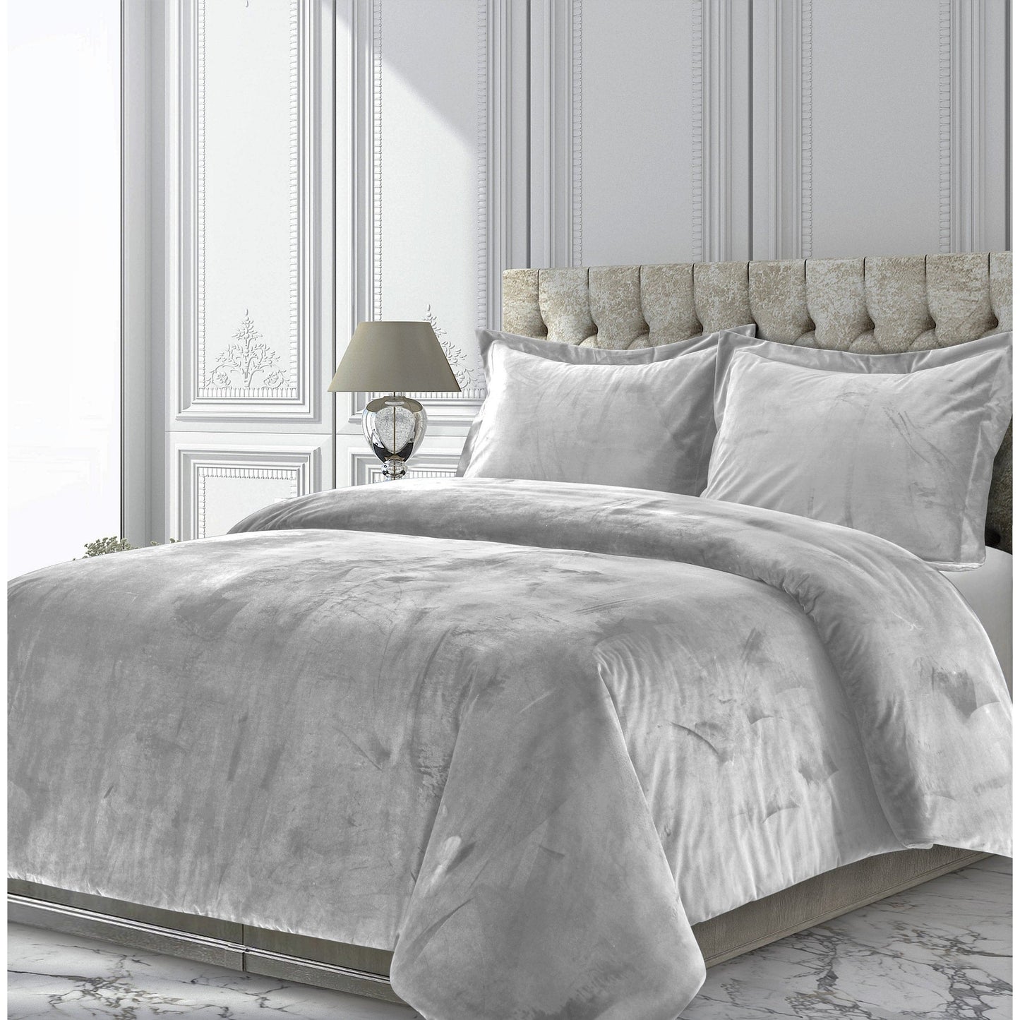 Venice Velvet Oversized Solid Duvet Cover Set