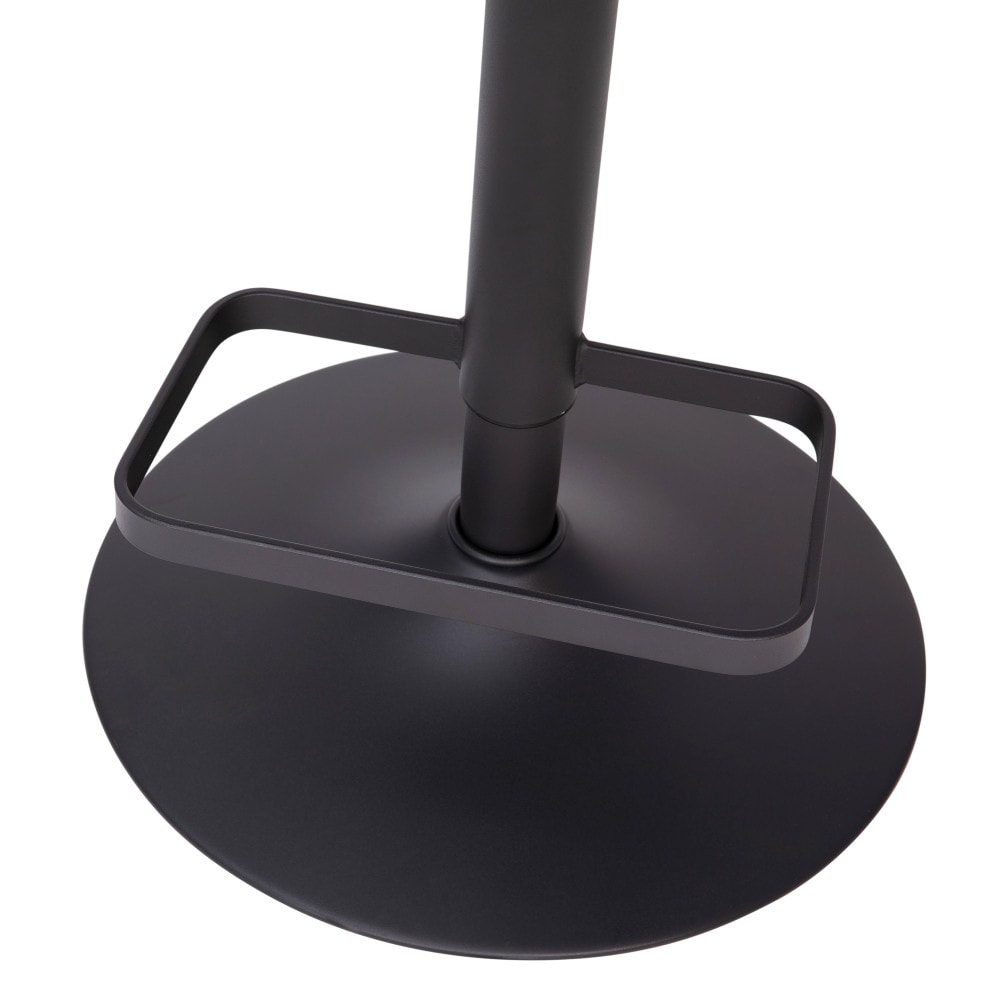 Modern Upholstered Adjustable-Height Barstool with Rounded Back