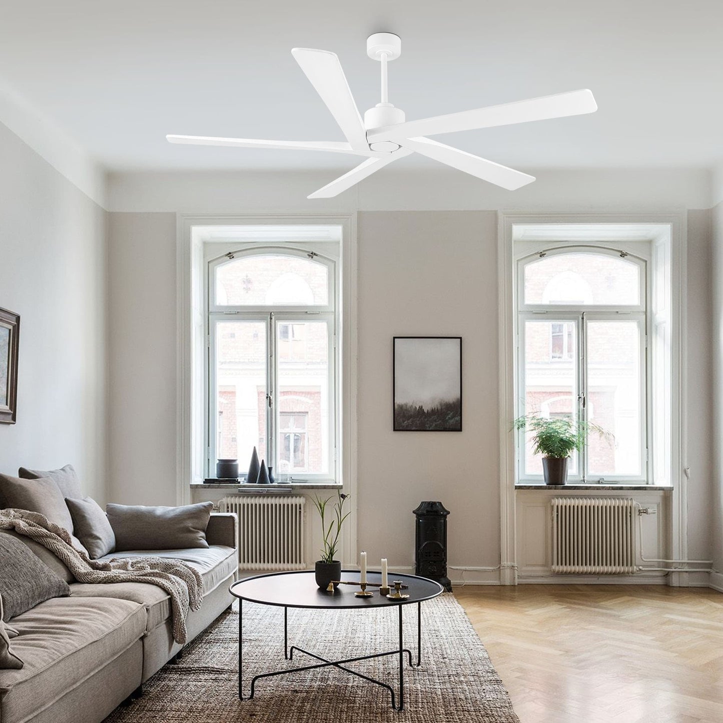WINGBO 54 Inch DC Motor Indoor Ceiling Fan without Lights - N/A
