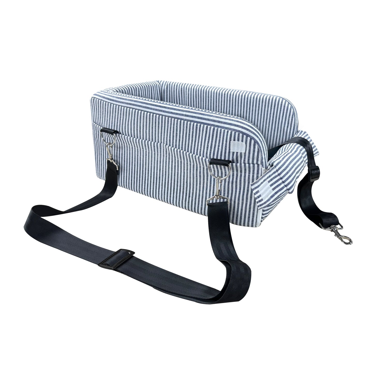 WOWMAX Small Dog Car Seat for Center Console Pet Booster Seat for Car Cat Carrier