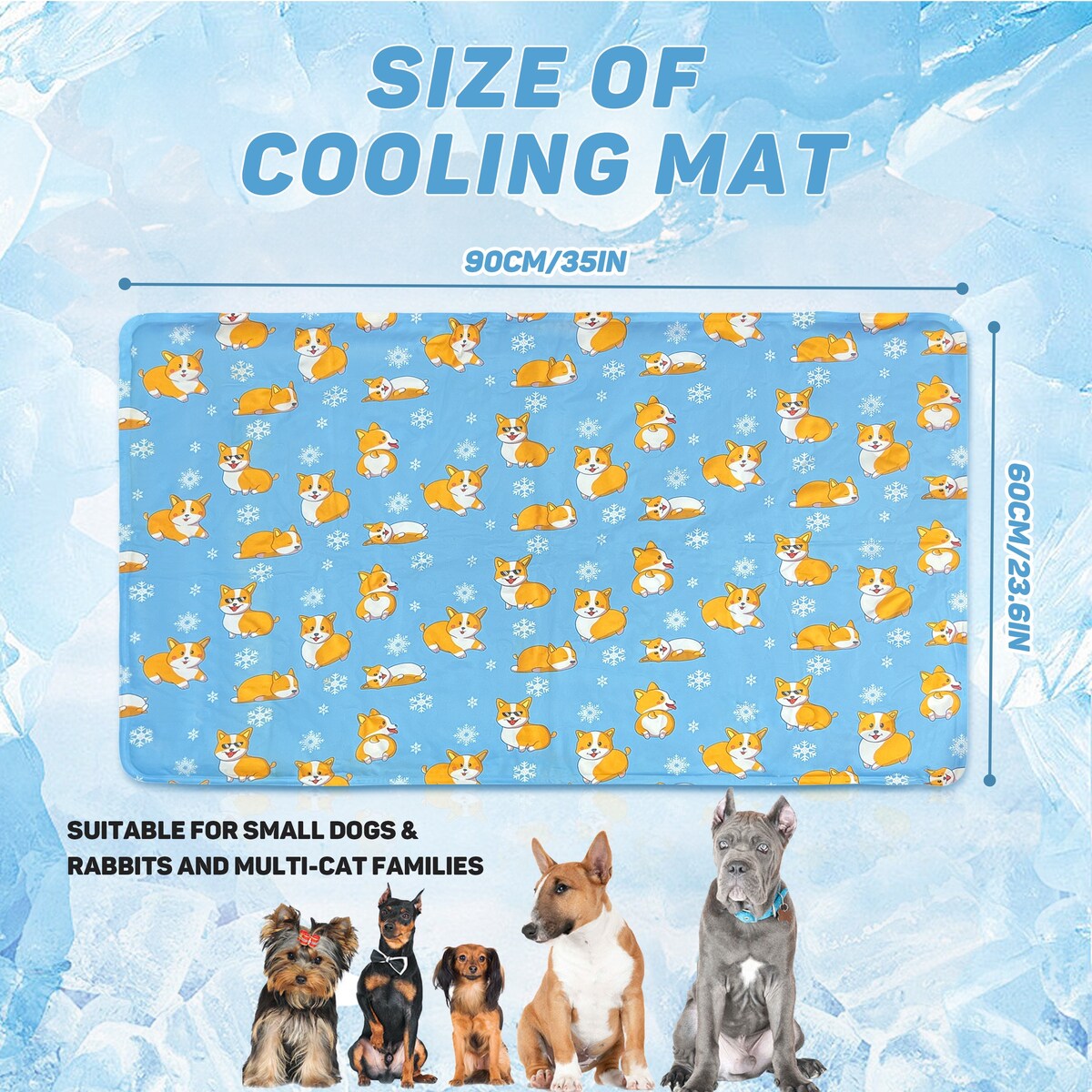 WOWMAX Dog Cooling Mat Dog Mat with Self Cooling - Medium