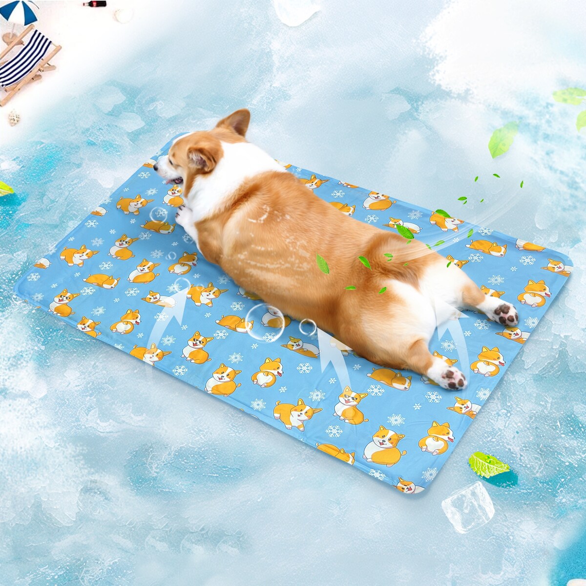 WOWMAX Dog Cooling Mat Dog Mat with Self Cooling - Medium