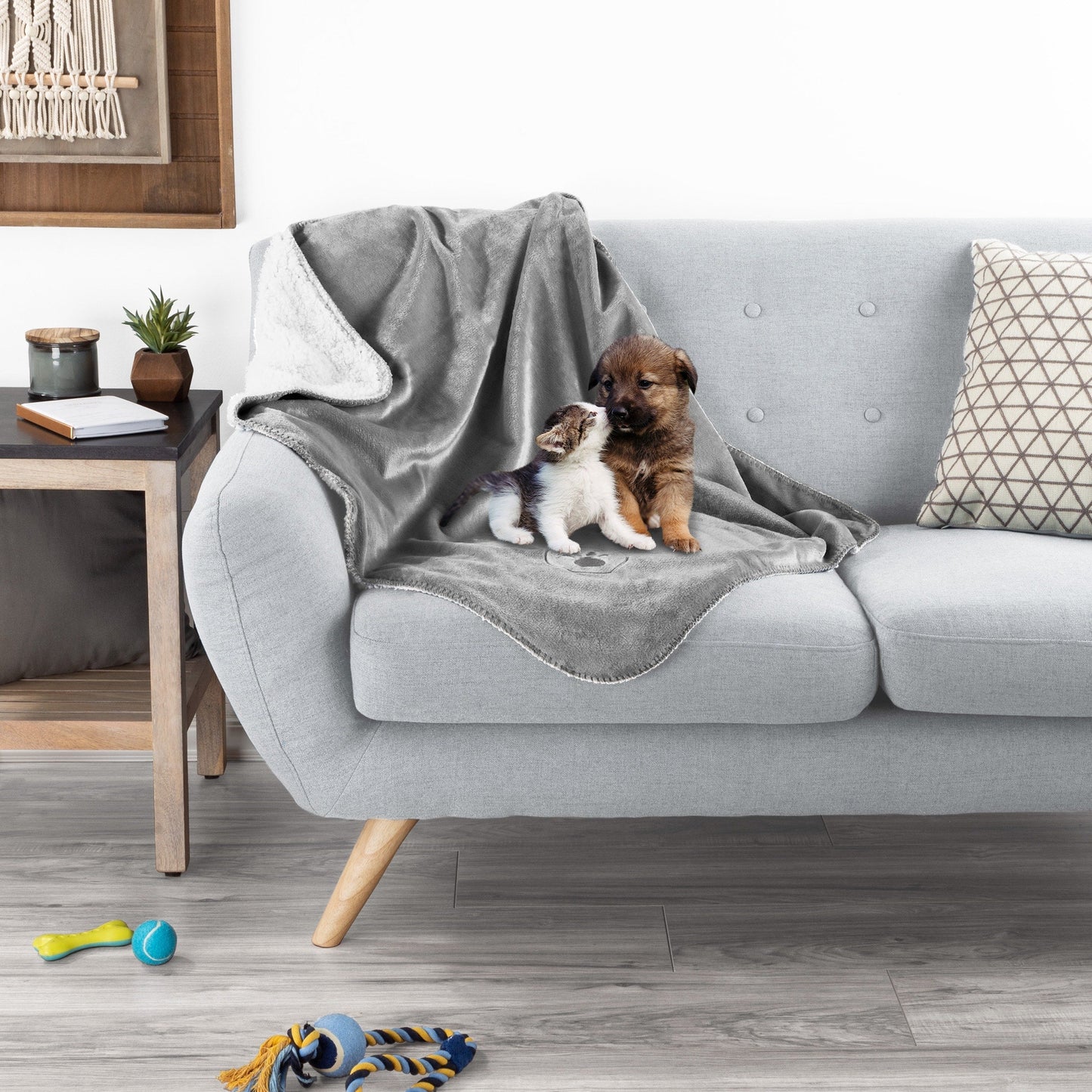 Waterproof Blanket for Dogs and Cats - Reversible Throw for Couch, Bed, or Car