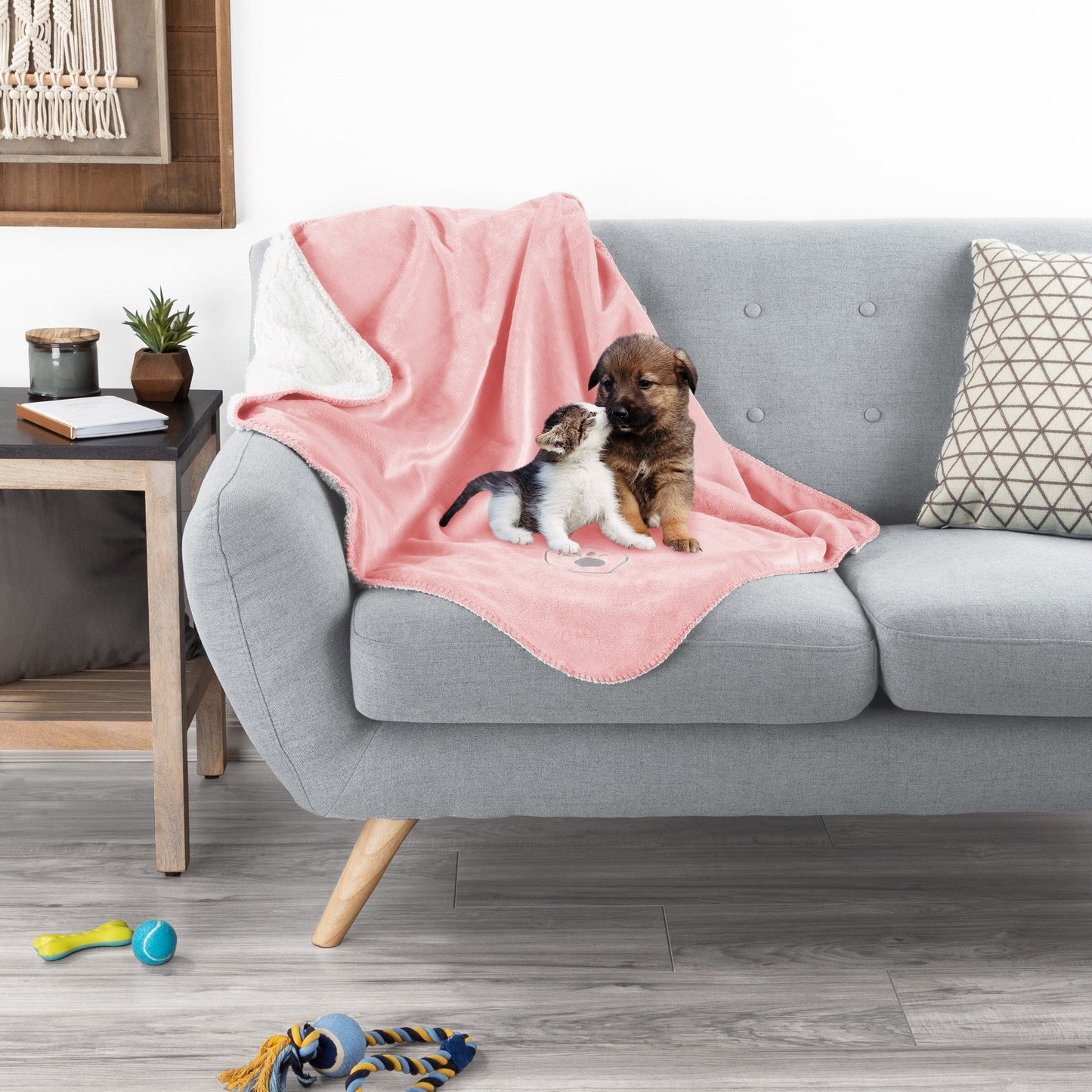 Waterproof Blanket for Dogs and Cats - Reversible Throw for Couch, Bed, or Car