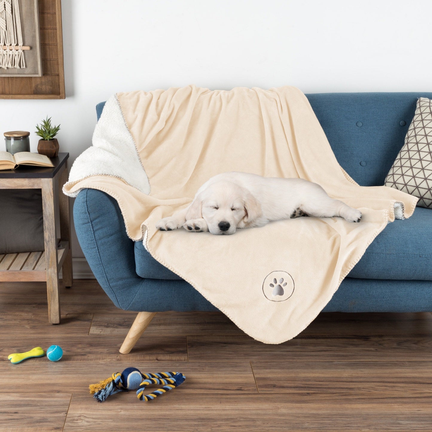 Waterproof Blanket for Dogs and Cats - Reversible Throw for Couch, Bed, or Car