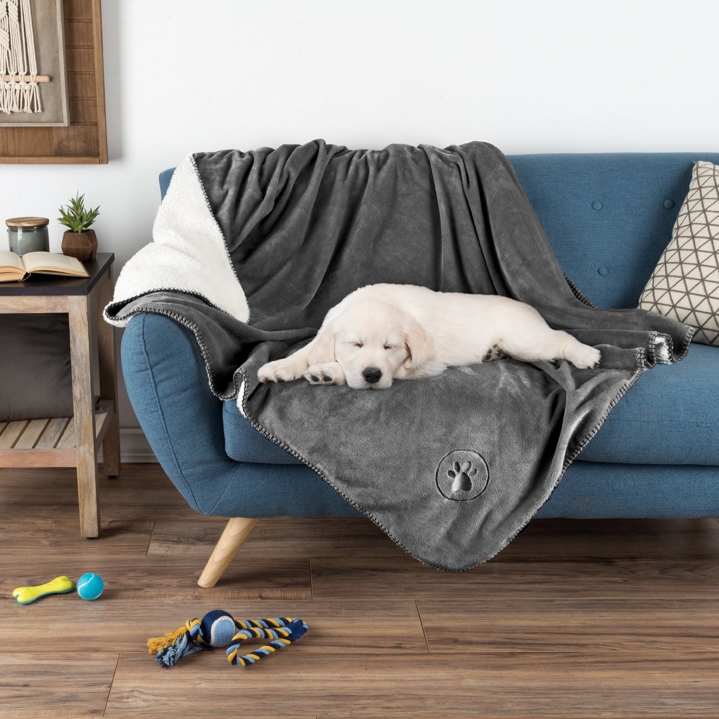 Waterproof Pet Blanket 60inx50in Plush Throw Protects Furniture by Petmaker