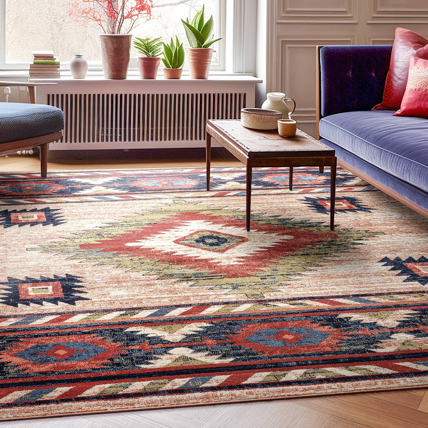 Well Woven Tulsa Lea Southwestern Tribal Area Rug