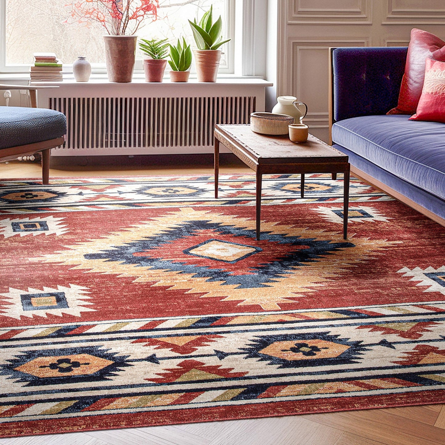 Well Woven Tulsa Lea Southwestern Tribal Area Rug