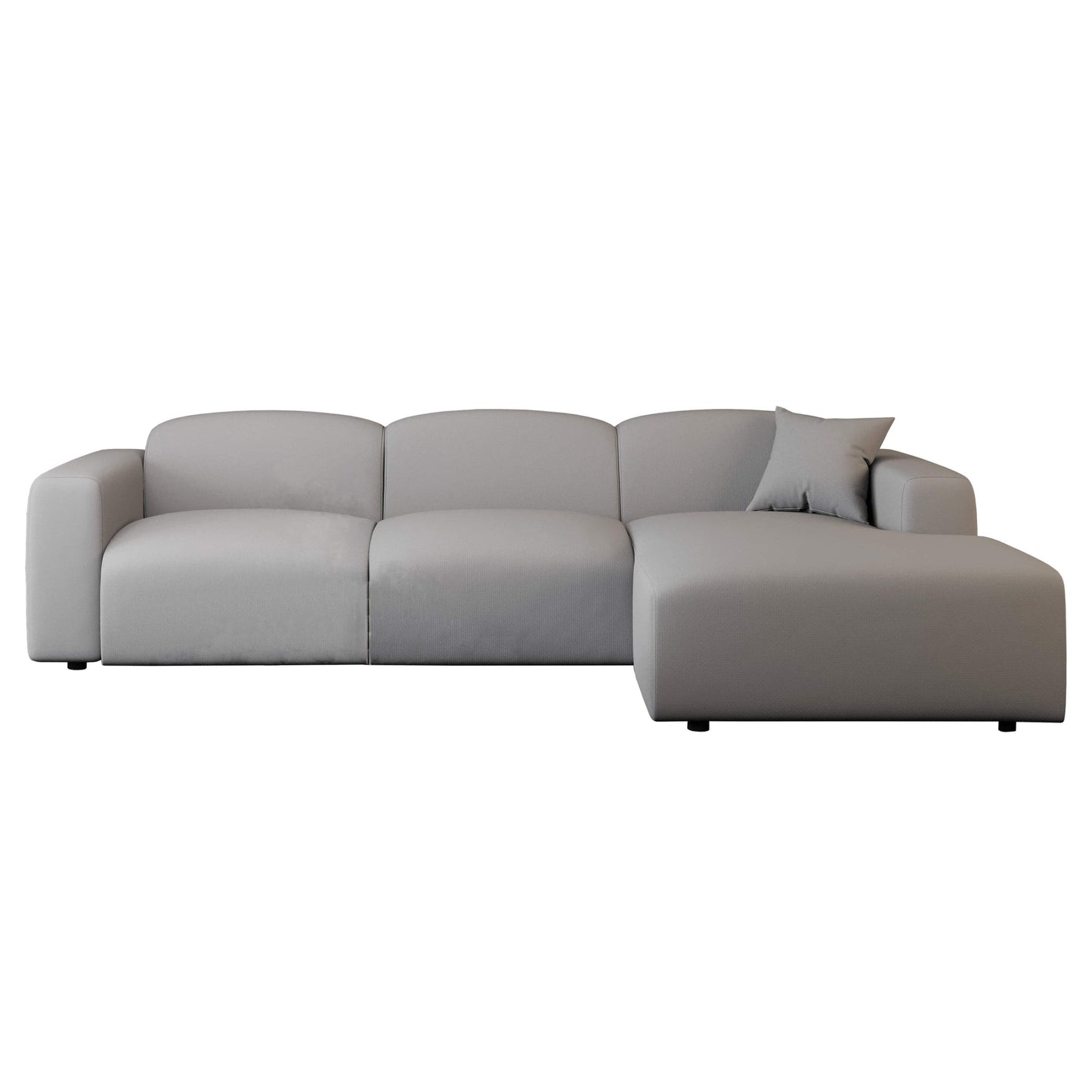 Ensemble de salon sectionnel rembourré Whisper avec chaises modulaires, accoudoirs amovibles et pouf