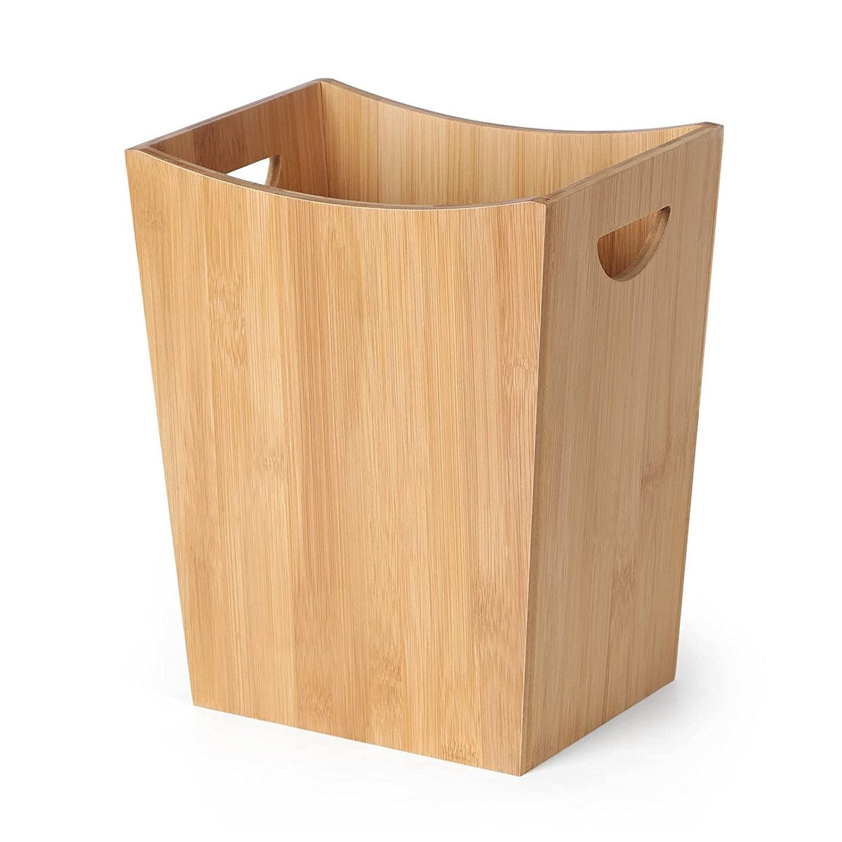 Wood Trash Can, Rustic Farmhouse Style Wastebasket Bin