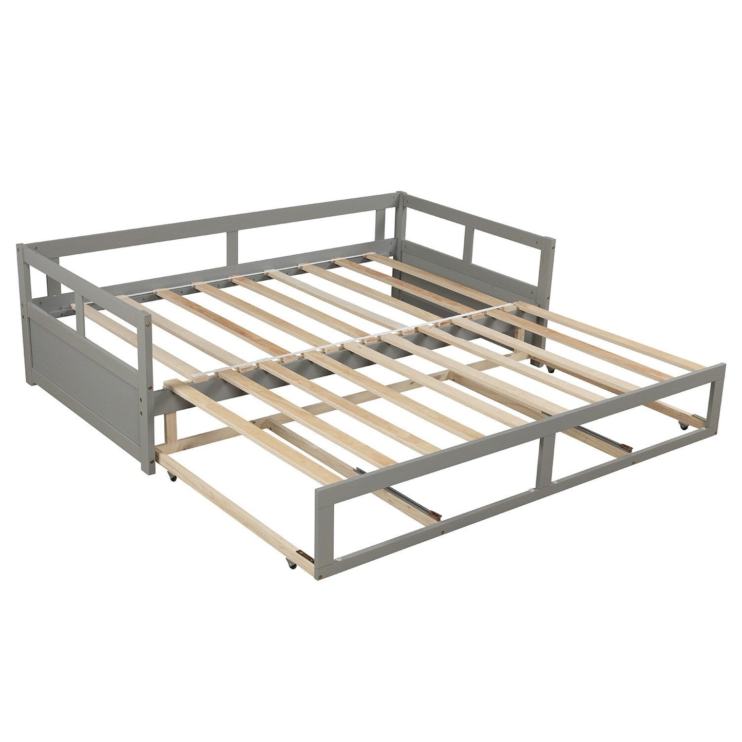 Twin to King Wood Daybed with Trundle and Drawers