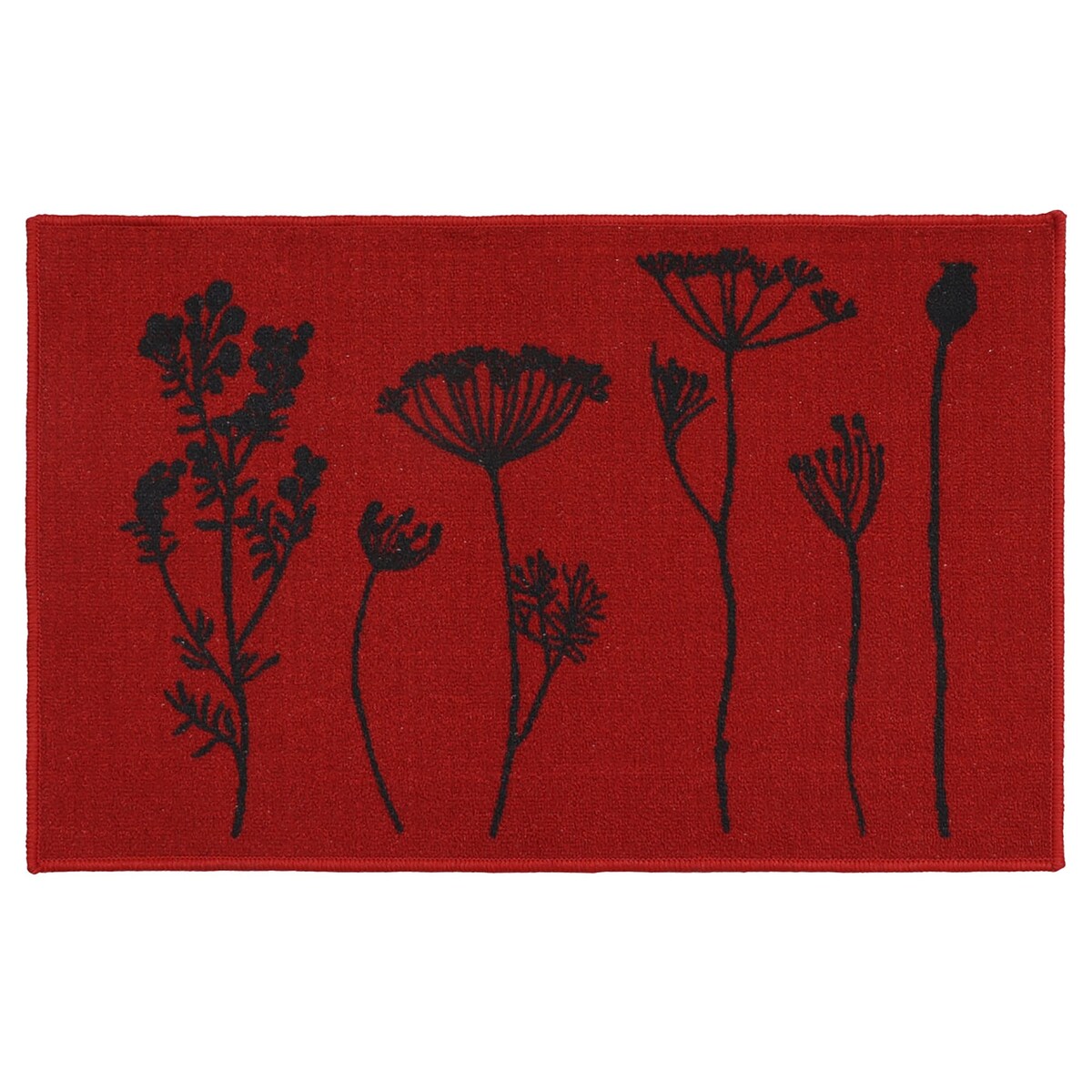 Wool Effect Wildflowers Kitchen Mat or Runner Rug