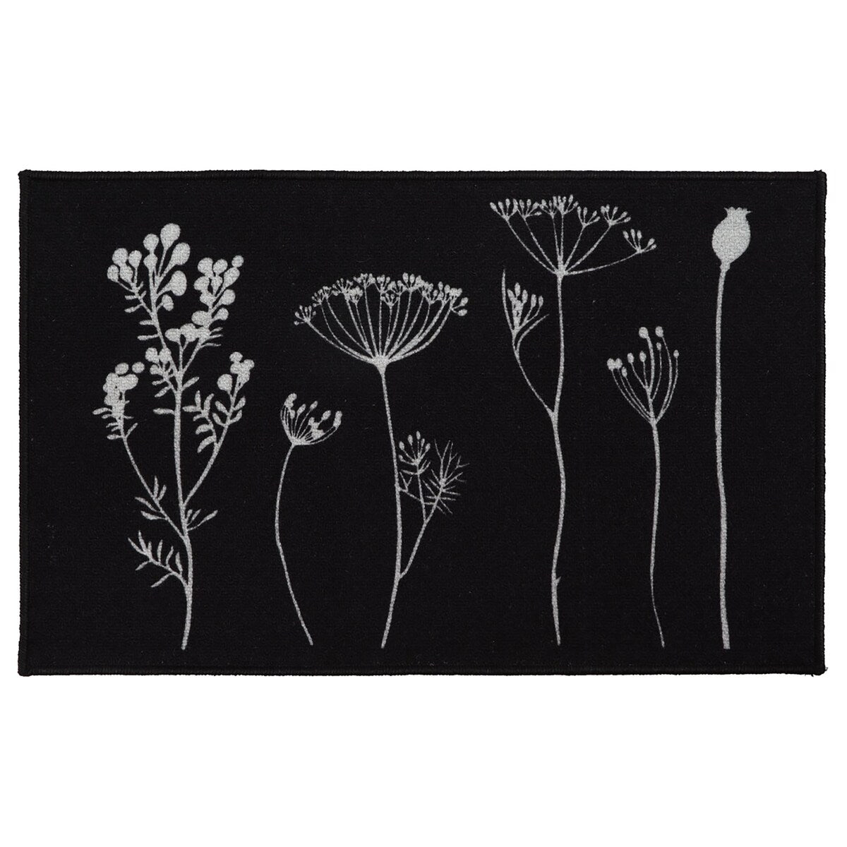 Wool Effect Wildflowers Kitchen Mat or Runner Rug