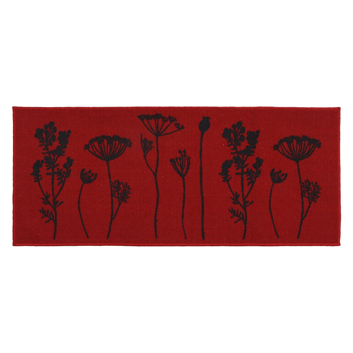 Wool Effect Wildflowers Kitchen Mat or Runner Rug