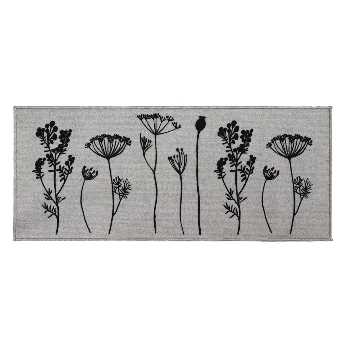 Wool Effect Wildflowers Kitchen Mat or Runner Rug