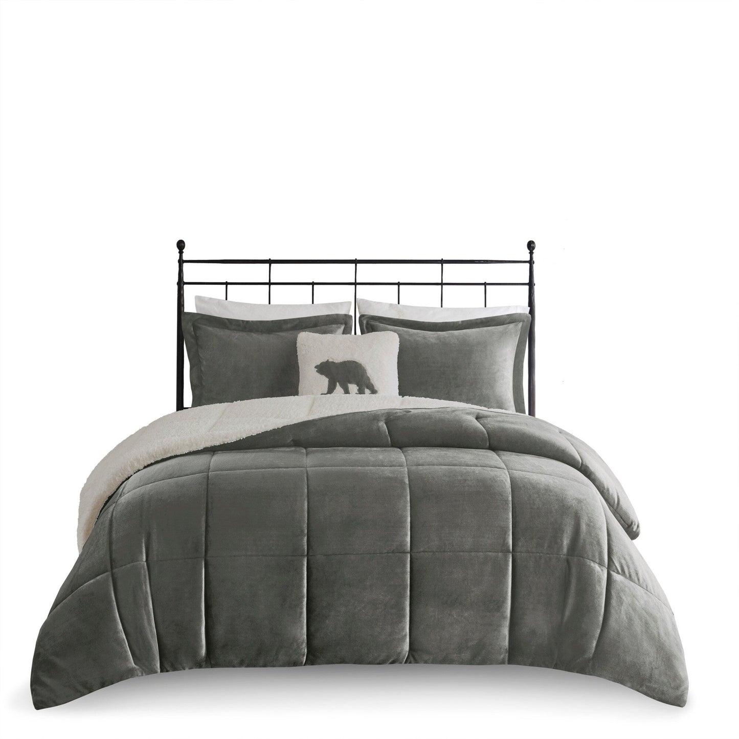 Woolrich Alton Plush to Sherpa Down Alternative Comforter Set