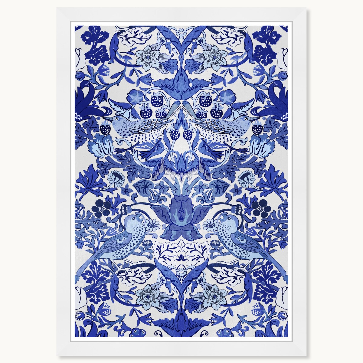 Wynwood Studio Tropical Collage Blue Framed Tropical Chinoiserie Art Prints