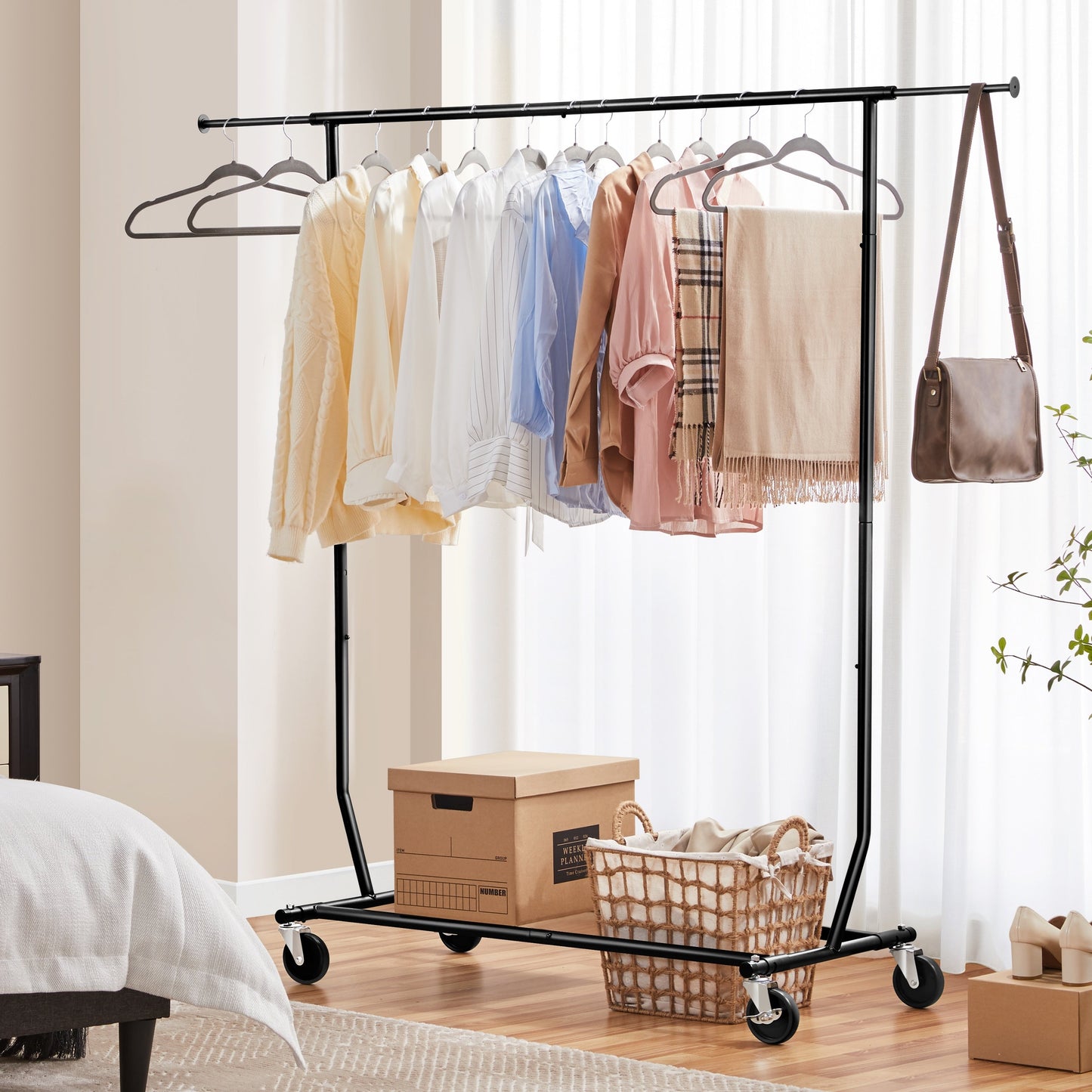 Yaheetech Clothing Garment Rack Commercial Premium Stainless Steel