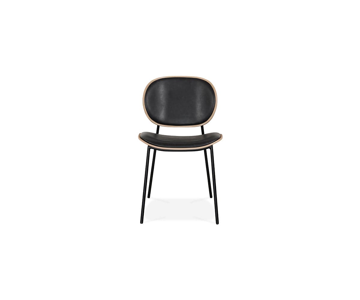 Chaise de salle à manger en cuir Idona