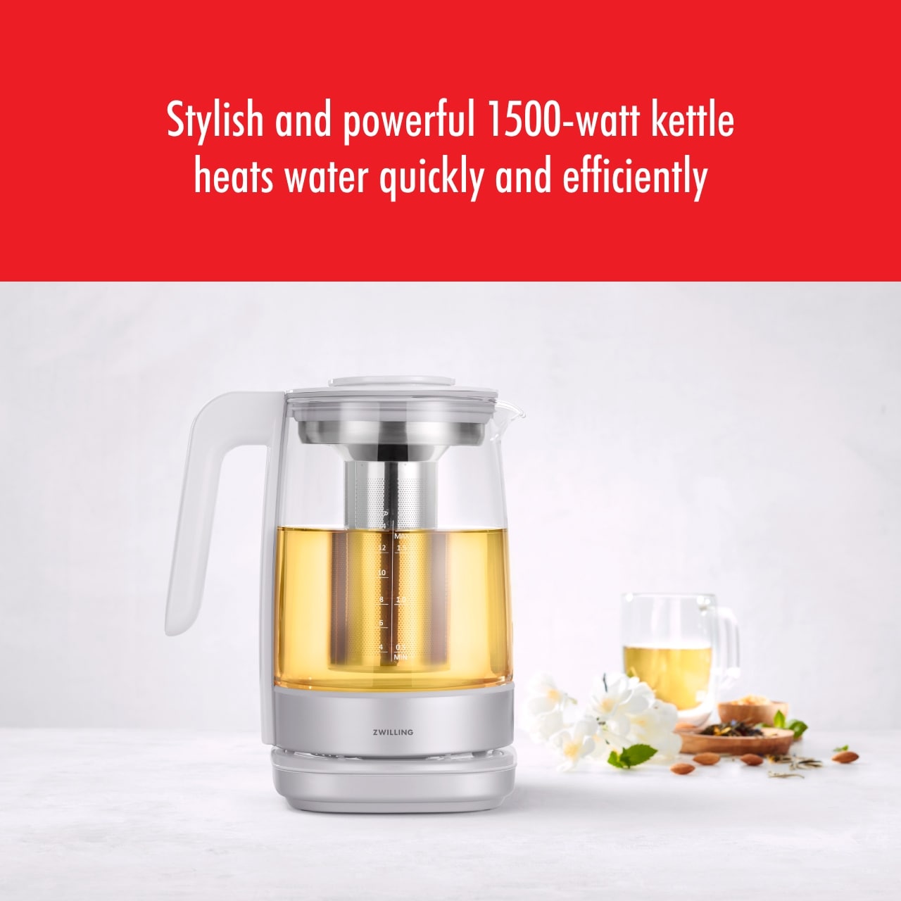 ZWILLING Enfinigy Glass Electric Kettle - 1.7-l