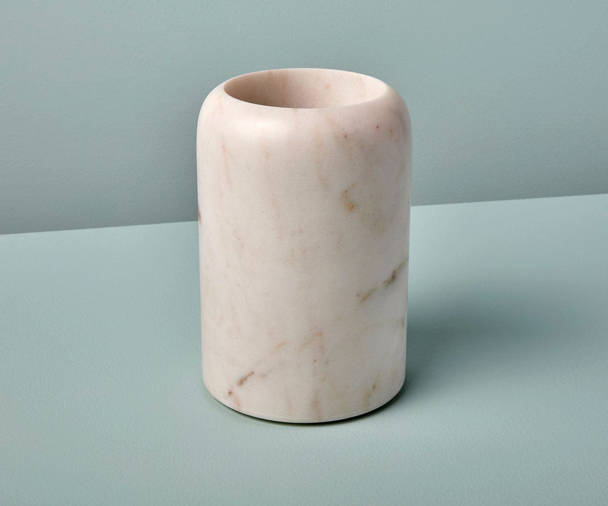 Porte-bouteille en marbre blanc Adia