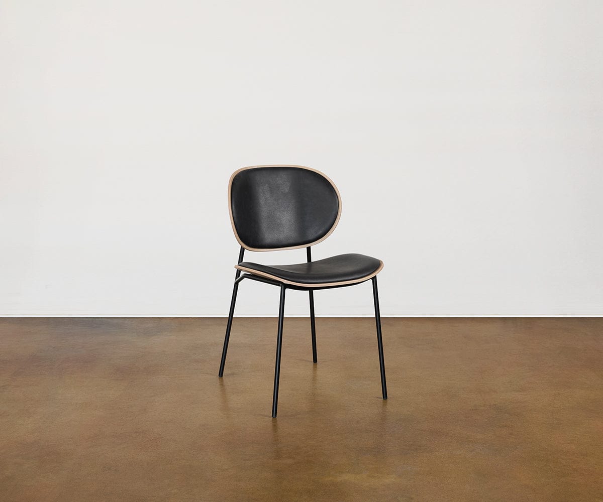 Chaise de salle à manger en cuir Idona
