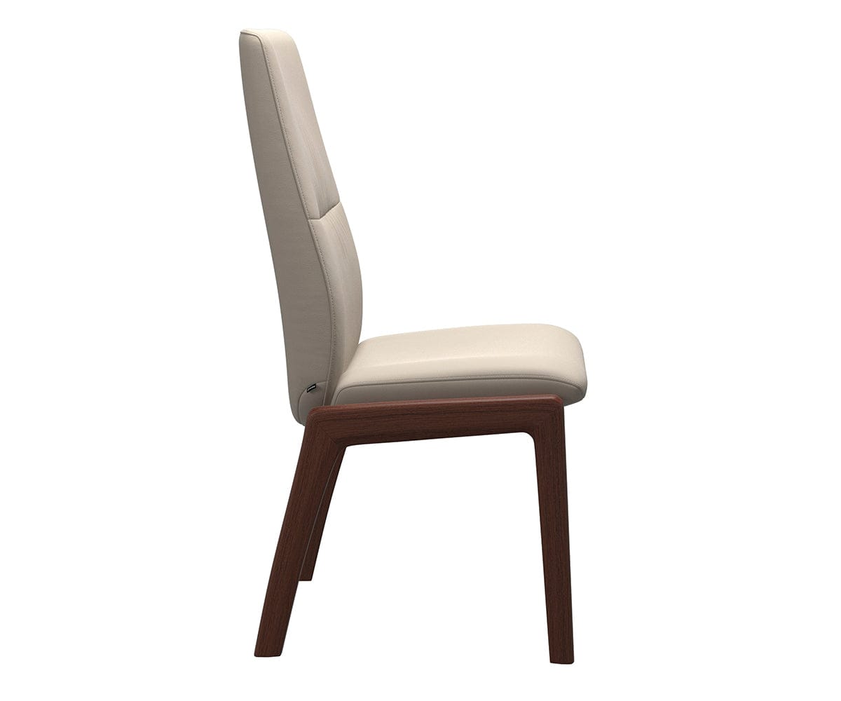 Chaise de salle à manger en cuir menthe