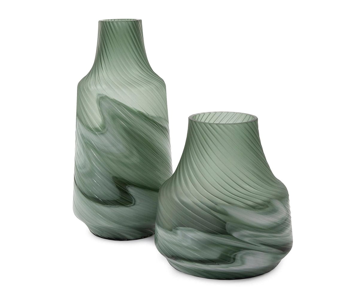 Vase tourbillon bleu sarcelle