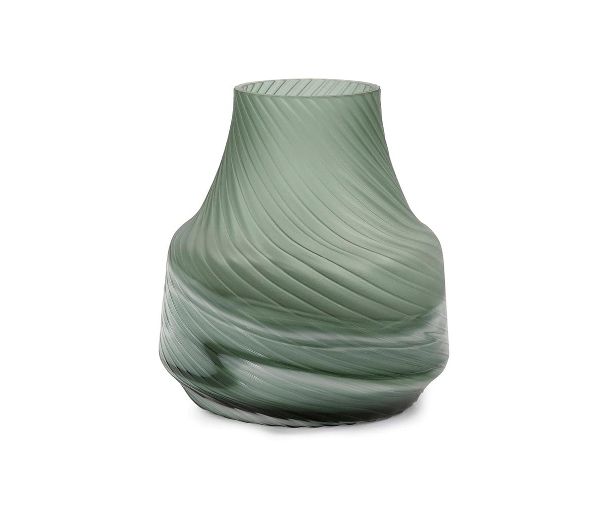 Vase tourbillon bleu sarcelle