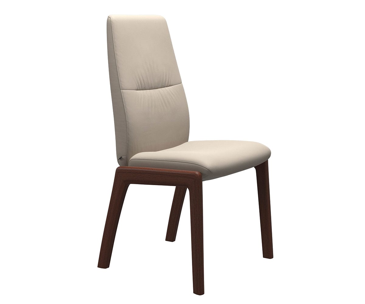Chaise de salle à manger en cuir menthe