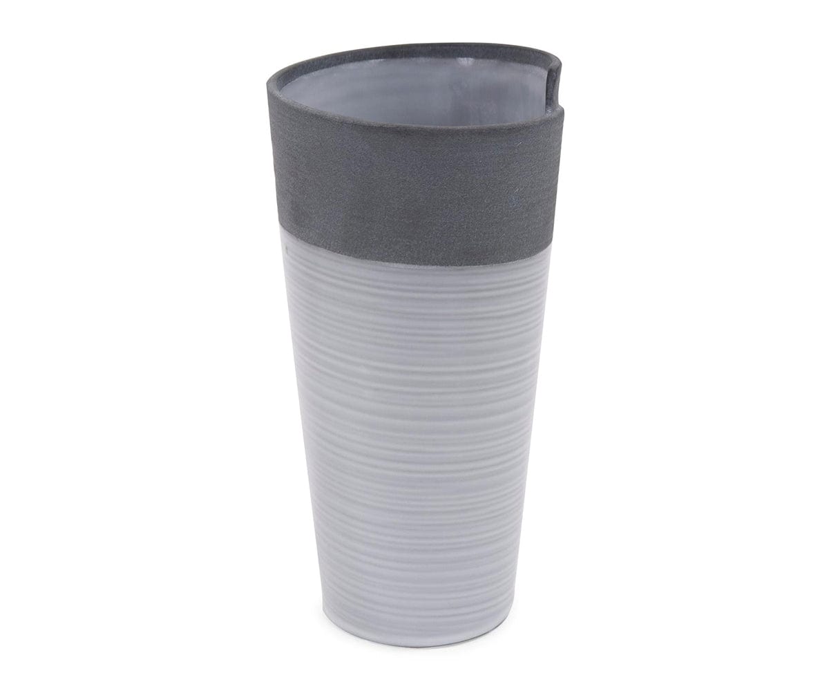 Vase roulé bicolore