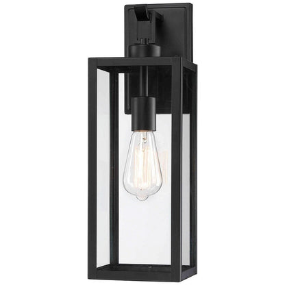 Lanterne murale d'extérieur moderne noire mate à 1 lumière