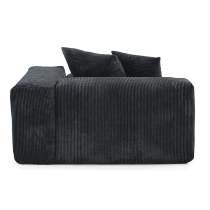 Canapé causeuse modulaire en velours côtelé de 102 po, grand format, style nuage