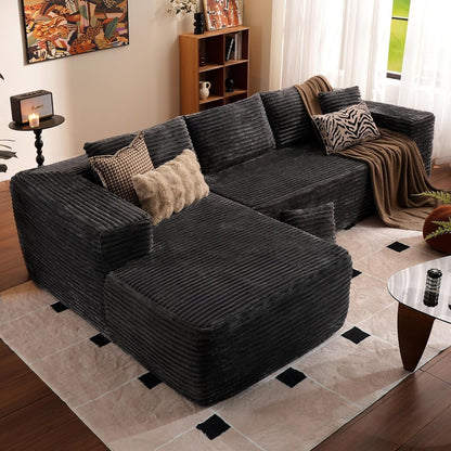 Canapé sectionnel Cloud en forme de L 104 - Canapé modulaire à assise profonde pour salon et chambre, sans assemblage