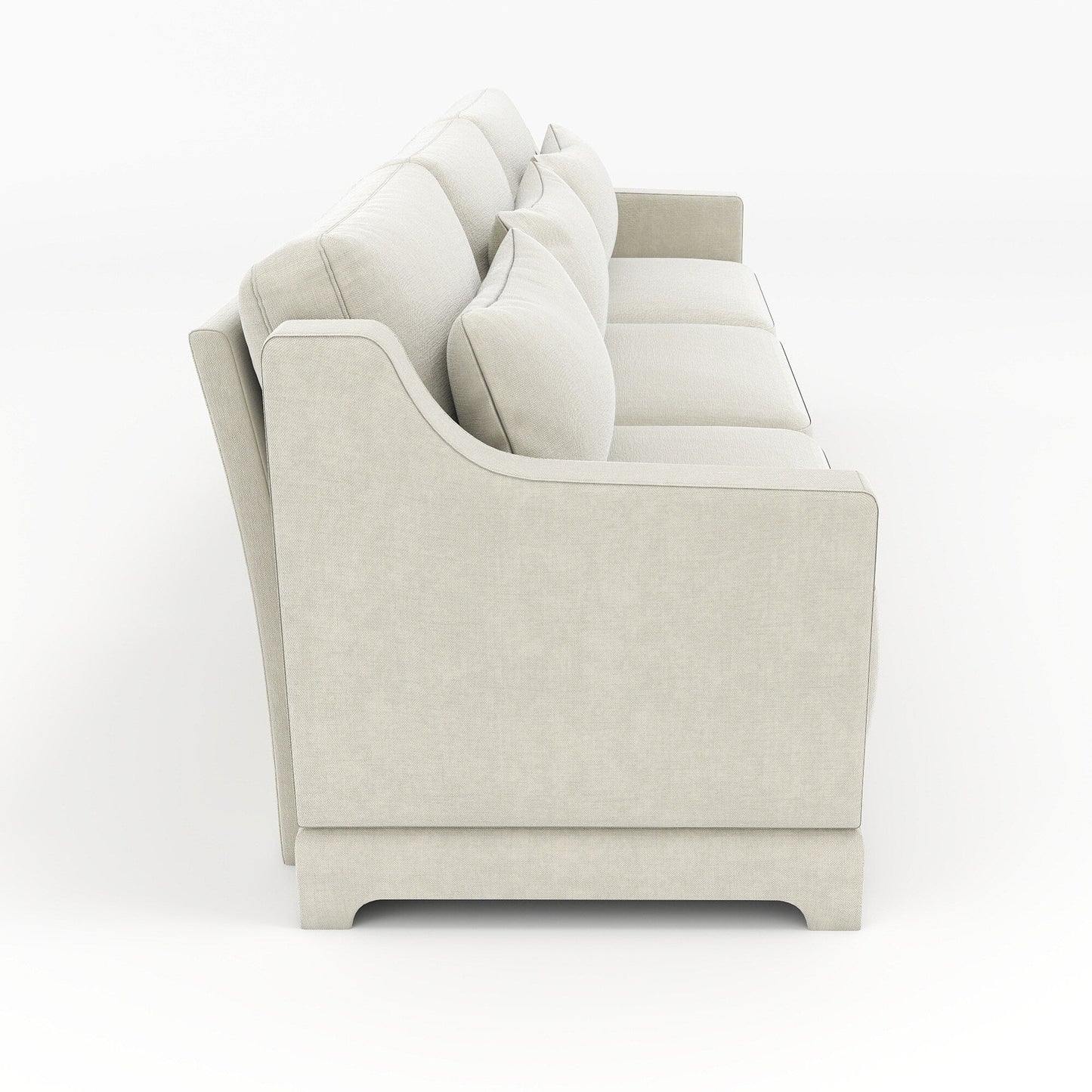 Canapé 4 places en chenille 105,9 avec base ergonomique en bois et éponge haute résilience pour le salon