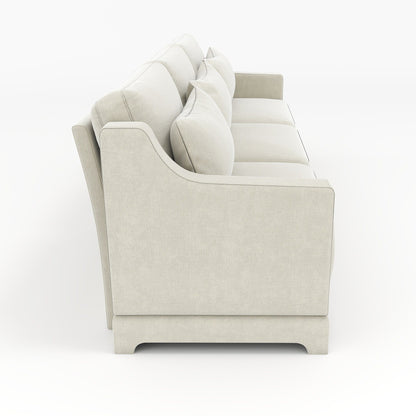Canapé 4 places en chenille 105,9 avec base ergonomique en bois et éponge haute résilience pour le salon